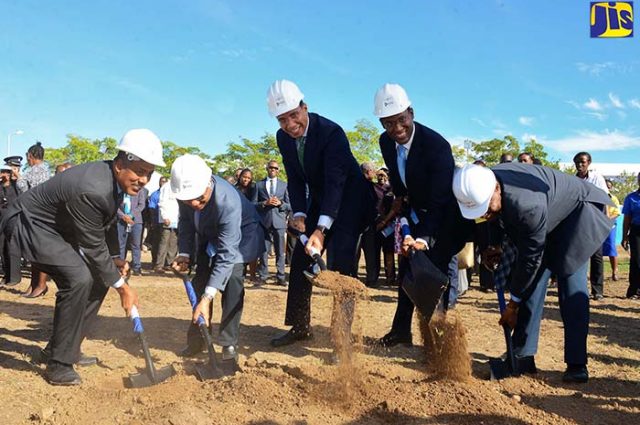 Prime-Minister-Holness-and-other-stakeholders-break-ground-for-new-Portmore-BPO-company